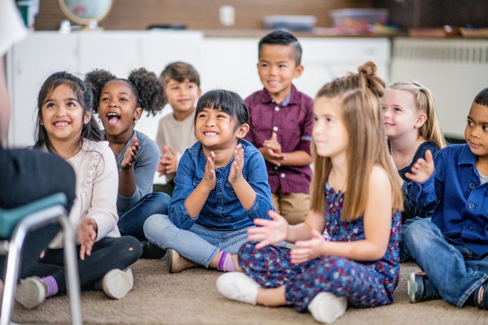 children attend Project Virtues class - Mission Montessori on the Desert